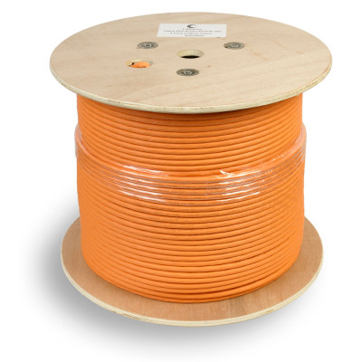 Cabeus UTP-4P-Cat.6-SOLID-LSZH-500 Кабель витая пара UTP (U/UTP), категория 6, 4 пары (23 AWG), одножильный, LSZH, нг(А)-HF, оранжевый (500 м)