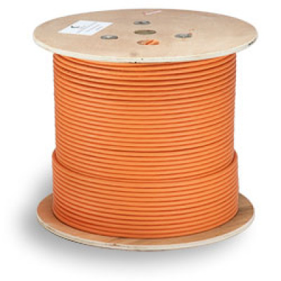 Cabeus UTP-4P-Cat.6a-SOLID-LSZH-OR-500 Кабель витая пара UTP (U/UTP), категория 6A, 4 пары (23 AWG), одножильный, LSZH нг(А)-HF, оранжевый (500 м)